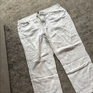Elegant White Straight Leg Women's Jeans